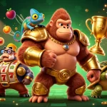 Menyaksikan agen slot berkelas dengan karakter kartun 3D dan simbol menang dalam atmosfer penuh petualangan.