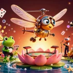 Baccarat game scene showcasing dynamic characters and vibrant elements in an enchanting casino setting.