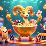 Experience thrilling casino action with SC88's vibrant ramen bowl character and stunning game elements.